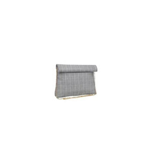 Moda Luxe Heather Clutch Plaid Lunch Bag Shape Bag. Zip Roll Closure Magnets